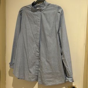 stripes blue and white blouse